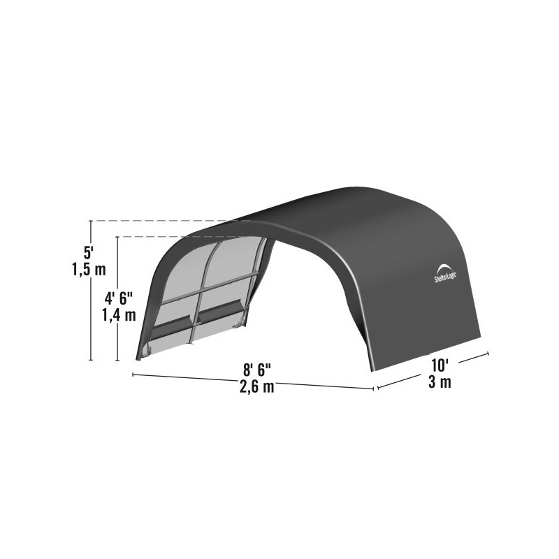 ShelterLogic 8x10x5 Portable Livestock Shelter - Round (51560) ShelterLogic 8x10x5 Portable Livestock Shelter - Round (51560)