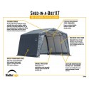 ShelterLogic 12x12x9.5 Shed-in-a-Box XT Peaked Shelter - Gray (70480)