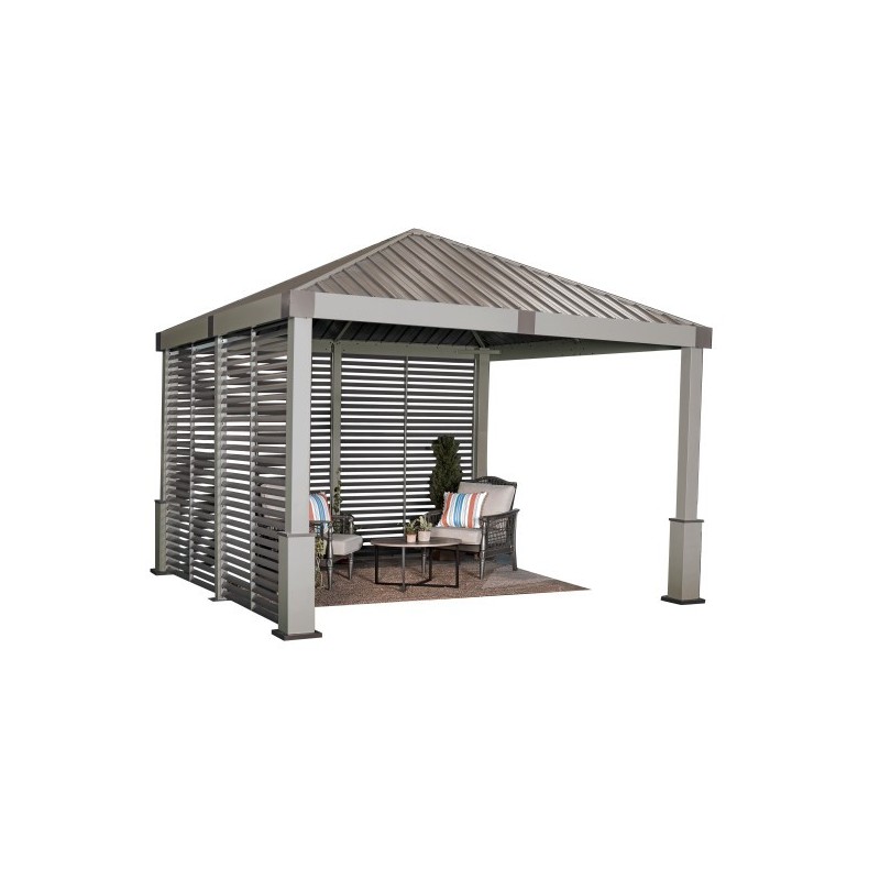 Sojag 12x12 Nanda Gazebo Kit with 2 Louver Walls (500-9168013)