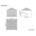 Sojag 12x12 Nanda Gazebo Kit with 2 Louver Walls (500-9168013)