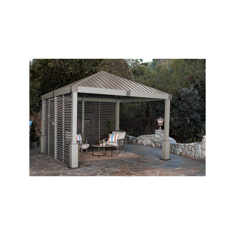 Sojag 12x12 Nanda Gazebo Kit with 2 Louver Walls (500-9168013)