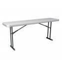 Lifetime Commercial Folding 6 ft Seminar Table - White Granite (80176)
