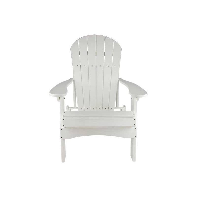 Green Country Decor Set of 2 Folding Adirondack Chairs - White (ACF-WHT)