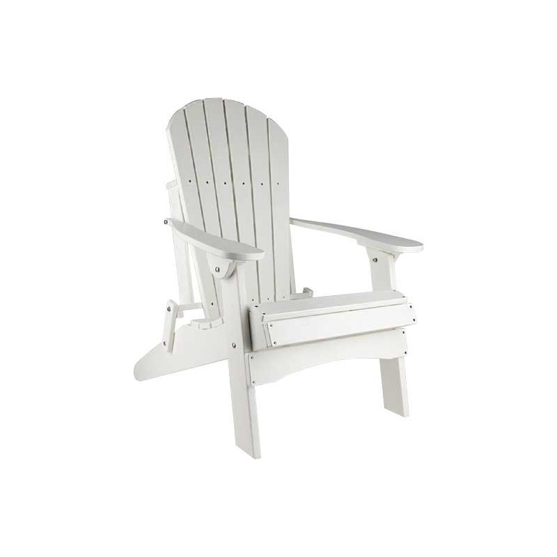 Green Country Decor Set of 2 Folding Adirondack Chairs - White (ACF-WHT)