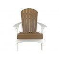 Green Country Decor Set of 2 Folding Adirondack Chairs - White / Weatherwood (ACF-WHT/WTHRWD )