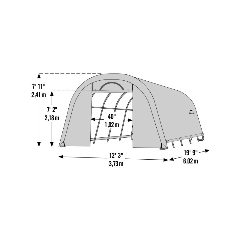 ShelterLogic GrowIT 12x20 Heavy Duty Greenhouse Kit - Translucent (70592)
