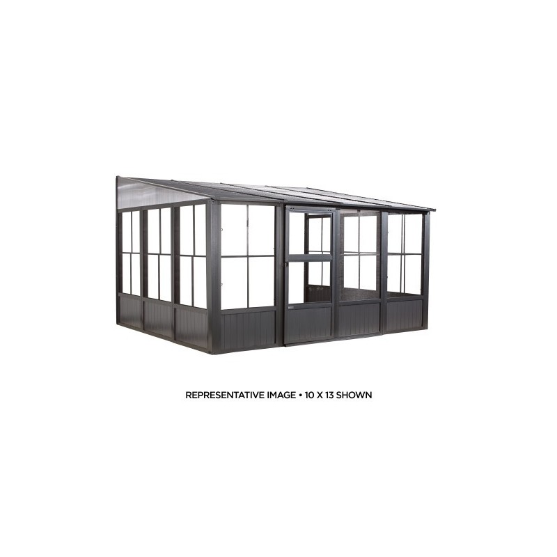 Sojag 10x10 Charleston Solarium Wall Mounted Gazebo Kit - Dark Gray (440-9164985)