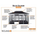 Sojag Bolata 10x14 Solarium - Light Grey/Black (445-9168020)