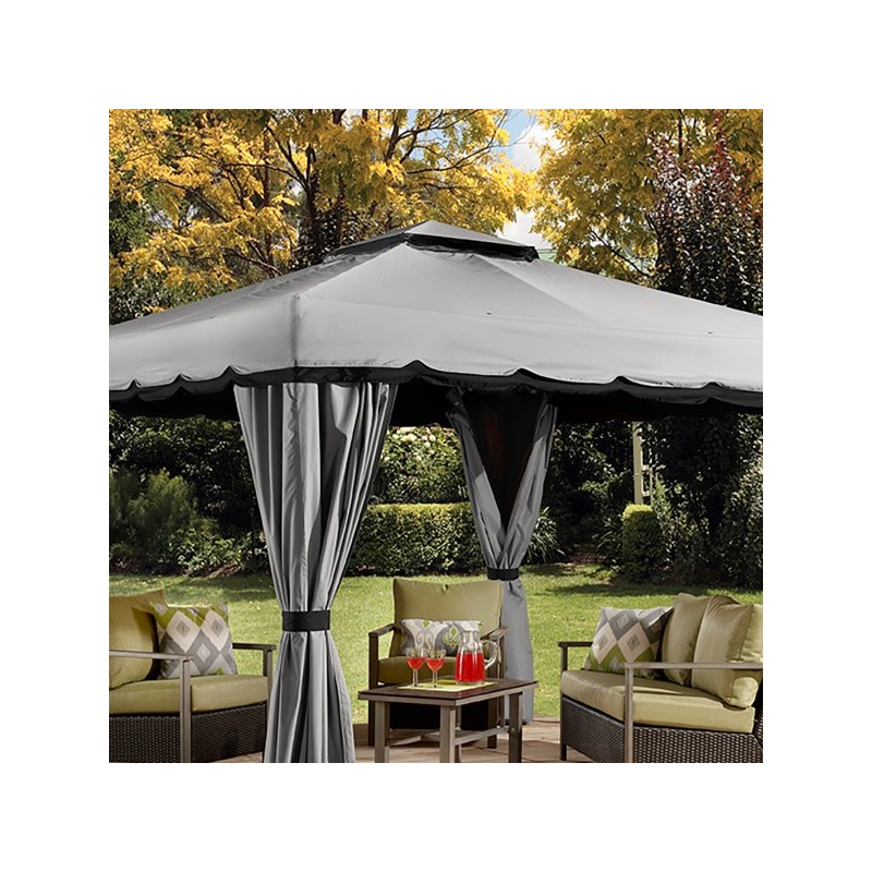 Sojag Roma 10x12 Aluminum Gazebo Kit - Grey/Black (500-9161182)