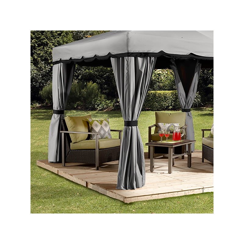 Sojag Roma 10x12 Aluminum Gazebo Kit - Grey/Black (500-9161182)