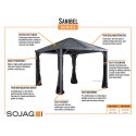 Sojag Sanibel 10x10 Aluminum Gazebo Kit - Gray (500-9163476)