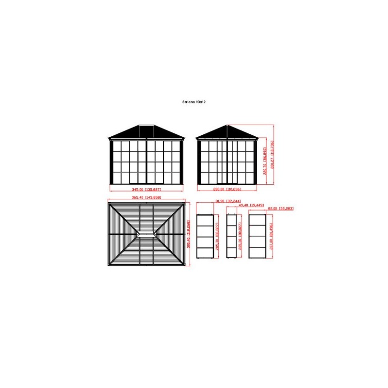Sojag Striano 10x12 Aluminum Screen House - Champagne/Dark Beige (500-9164350) Sojag Striano 10x12 Aluminum Screen House - Champagne/Dark Beige (500-9164350)