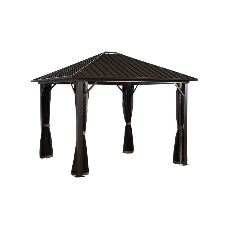 Sojag 10x12 Genova Gazebo Kit - Dark Brown (500-9165258)