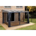 Sojag Pompano 10x12 Aluminum Wall Gazebo Kit - Grey (500-9167559)