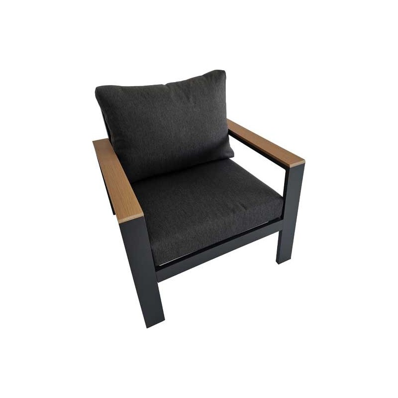 AllSpace 4 Piece Aluminum Furniture Set - Black (450621P)