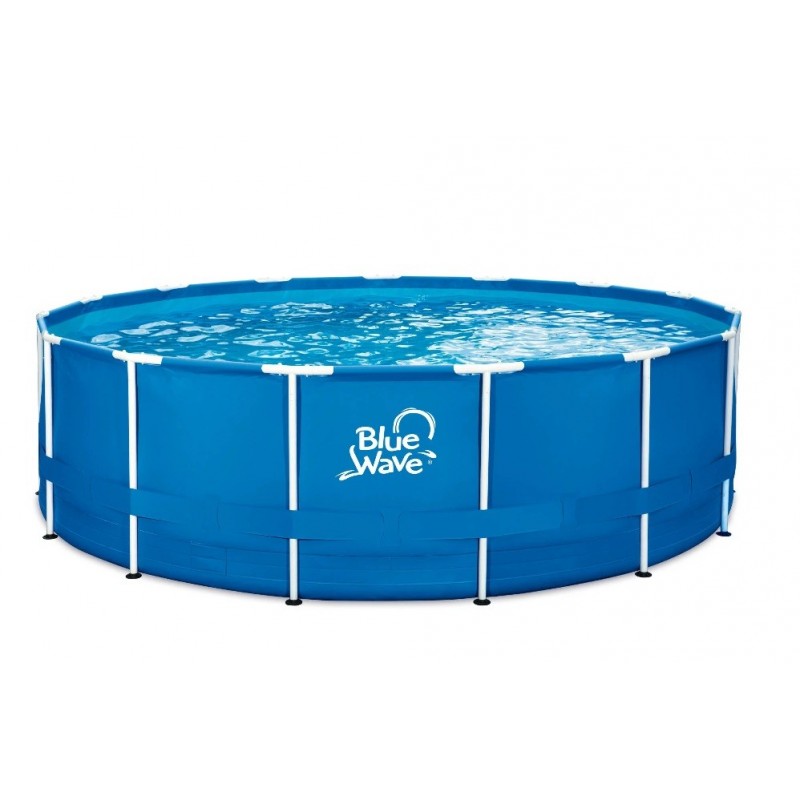 Blue Wave Active Frame 15 ft. Round 48 in. Deep Above Ground Pool Package (NB19790)