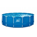 Blue Wave Active Frame 18 ft. Round 52 in. Deep Above Ground Pool Package (NB19791)
