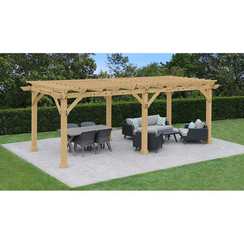 Yardistry 10x22 Meridian Pergola Kit - Natural Cedar (YM11932COM)