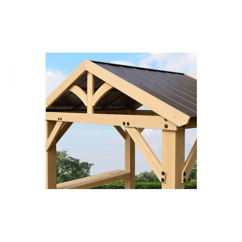 Yardistry Meridian Grilling Pavilion Kit - Natural Cedar (YM11931COM)