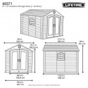 Lifetime 8x10 Double-Wall Storage Shed Kit with Floor (60371)