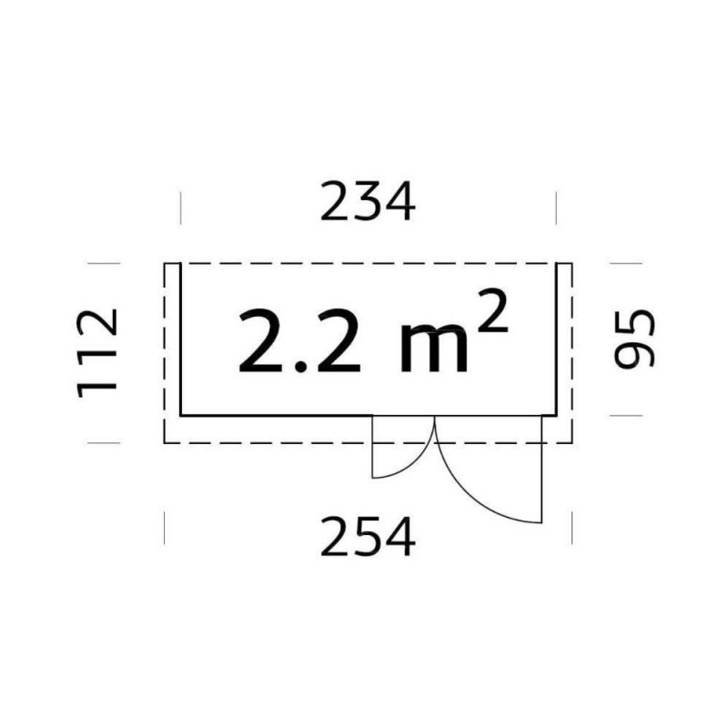 Palmako Leif 8x3 Lean-To Wood Shed Kit (EL16-2309)