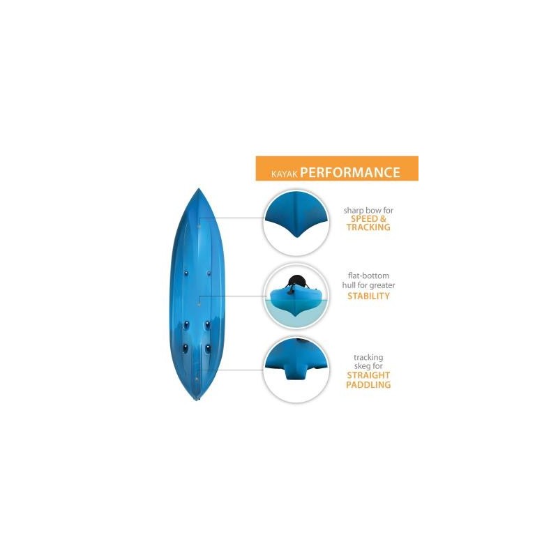 Lifetime 10ft Tamarack Angler 100 Fishing Kayak  - Azure Fusion (90905)