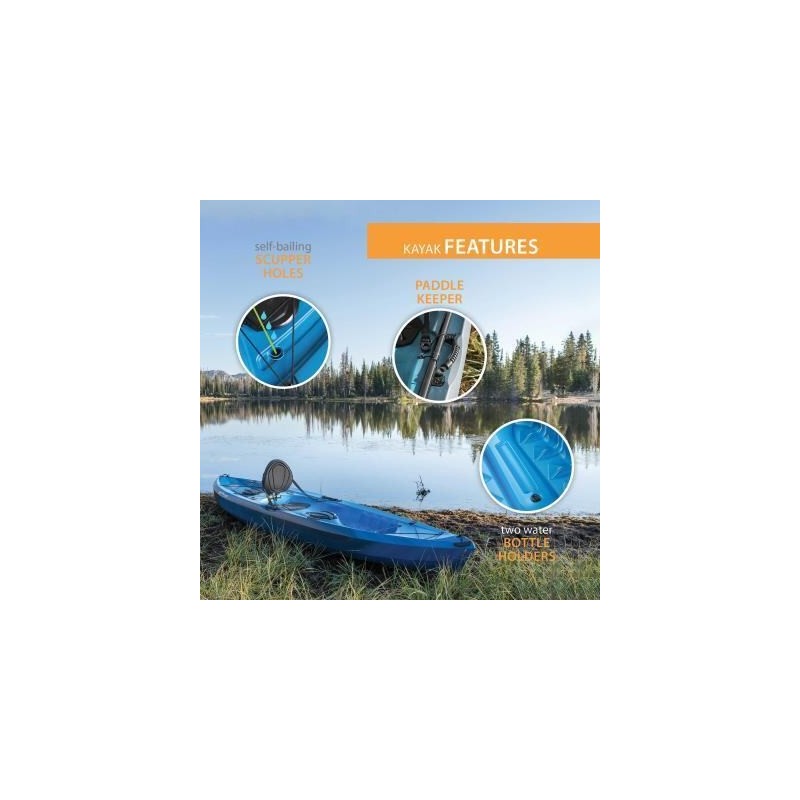 Lifetime 10ft Tamarack Angler 100 Fishing Kayak  - Azure Fusion (90905)