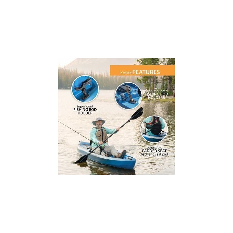 Lifetime 10ft Tamarack Angler 100 Fishing Kayak  - Azure Fusion (90905)