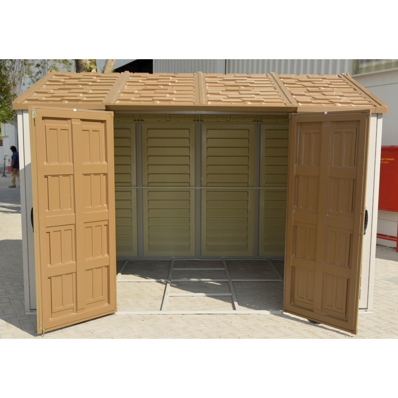 DuraMax 10.5x8 Apex Vinyl Shed w/ Foundation Kit (30116)