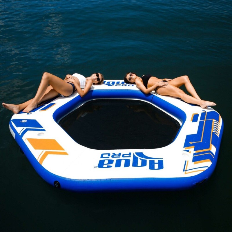 Aqua Leisure 10 ft. Inflatable Island with Pump and Backpack (APR20922) Aqua Leisure 10 ft. Inflatable Island with Pump and Backpack (APR20922)