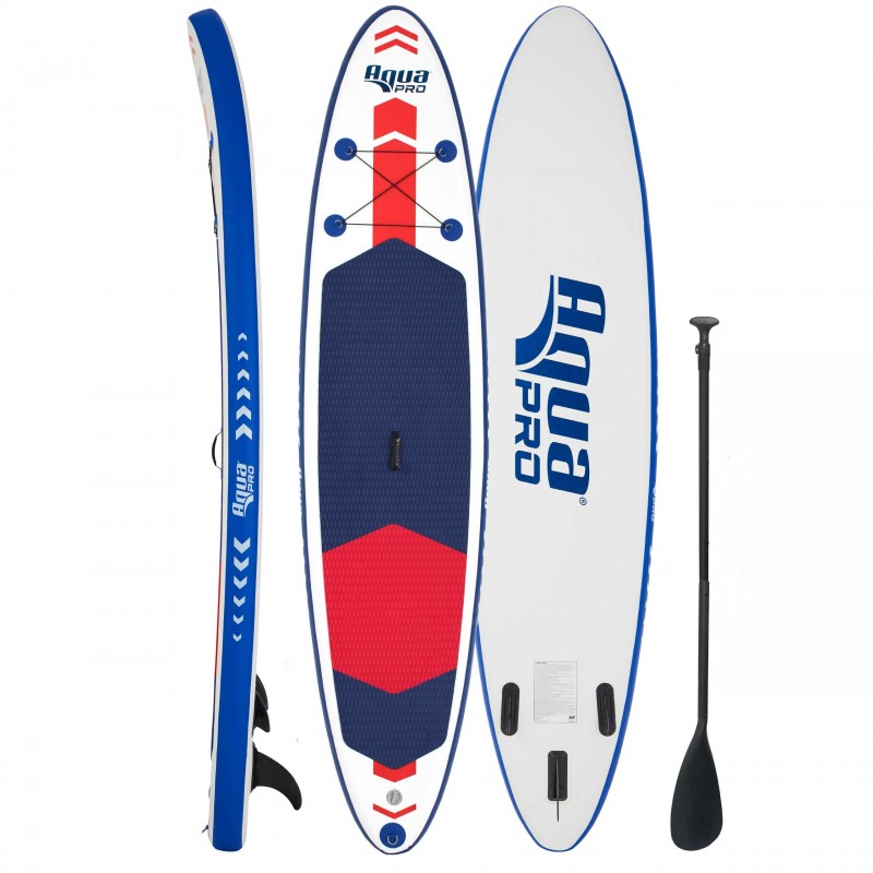 Aqua Leisure 11 ft. Inflatable Paddleboard with Backpack and Pump (APR20927) Aqua Leisure 11 ft. Inflatable Paddleboard with Backpack and Pump (APR20927)