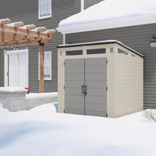 Suncast Modernist 7x7 Storage Shed Kit Vanilla (BMS7781)