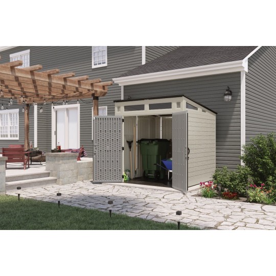 Suncast Modernist 7x7 Storage Shed Kit Vanilla (BMS7781)