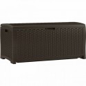 Suncast 73 Gallon Deck Box with Storage Seat - Java (DBW7300)