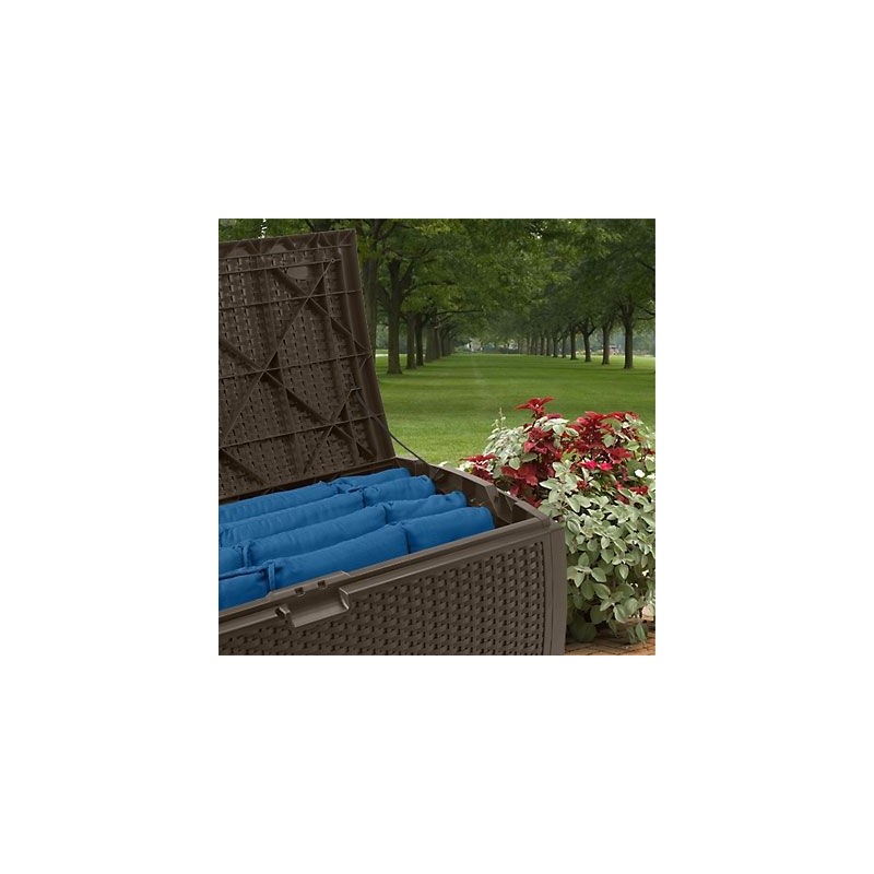 Suncast 73 Gallon Deck Box with Storage Seat - Java (DBW7300) Suncast 73 Gallon Deck Box with Storage Seat - Java (DBW7300)
