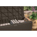 Suncast 99 Gallon Deck Box with Storage Seat - Java (DBW9200)