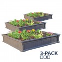 Lifetime Raised Garden Beds 3 Pack (3 Beds, No Vinyl Enclosures) 60069