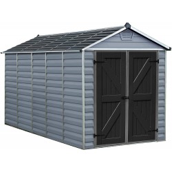 Palram - Canopia 6x12 Shed Kit with SkyLight and Floor - Gray (HG9612GY)