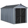 Palram - Canopia 6x12 Shed Kit with SkyLight and Floor - Gray (HG9612GY)