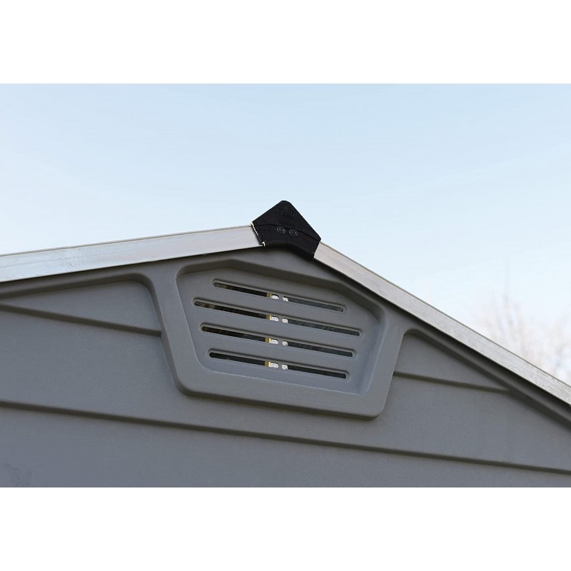 Palram - Canopia 6x12 Shed Kit with SkyLight and Floor - Gray (HG9612GY)