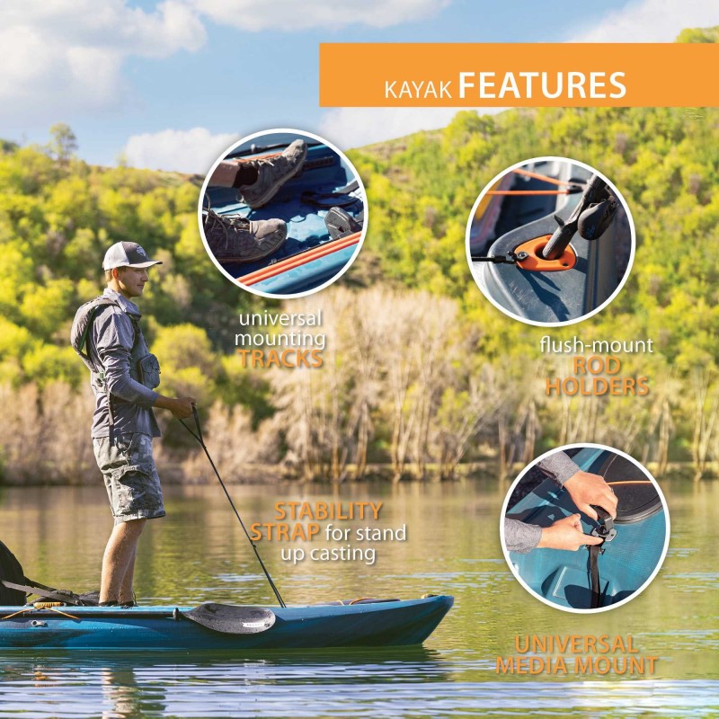 Lifetime Yukon Angler 116 Fishing Kayak - Lightning Fusion (90846)