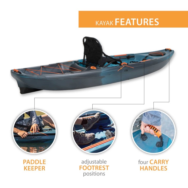 Lifetime Yukon Angler 116 Fishing Kayak - Lightning Fusion (90846)