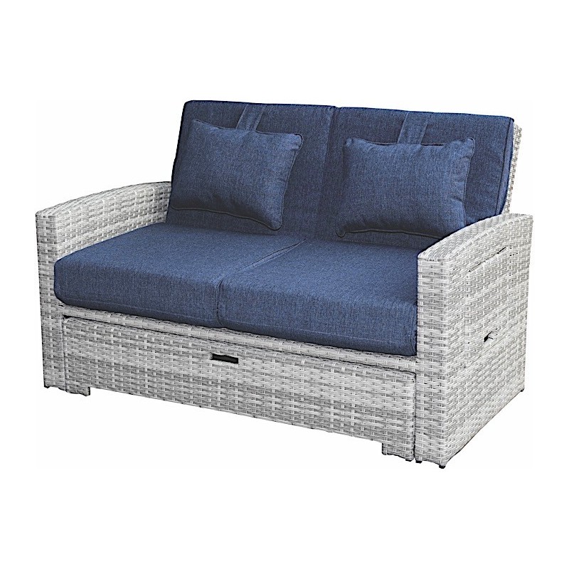 Allspace Rattan Modular Sofa Set - Navy (450627PN)