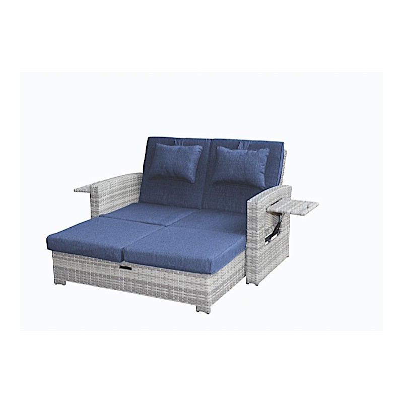 Allspace Rattan Modular Sofa Set - Navy (450627PN)
