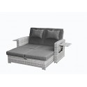 Allspace Rattan Modular Sofa Set - Dark/Medium Gray (450627PG)