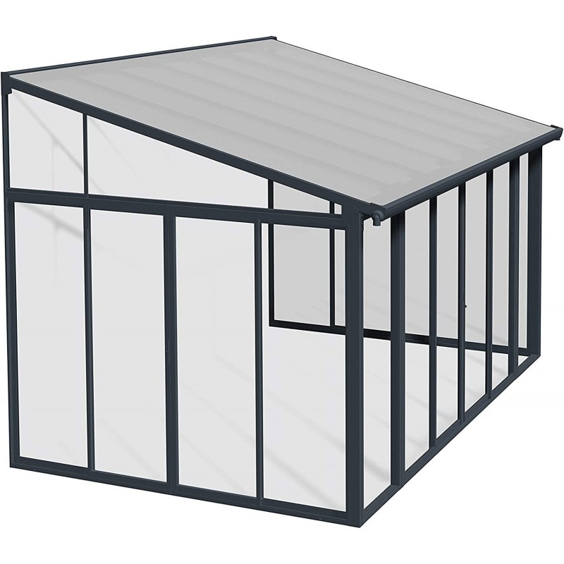 Palram - Canopia SanRemo 10x14 Patio Enclosure Kit - Gray/Clear (HG9064)