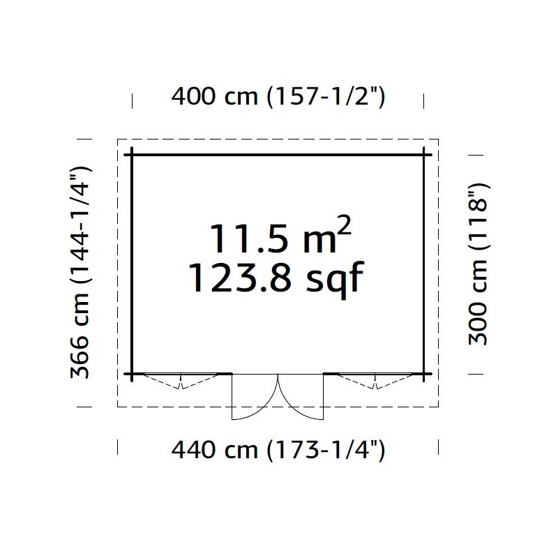 Palmako Lisa 13x10 Cabin (FR34-4232)