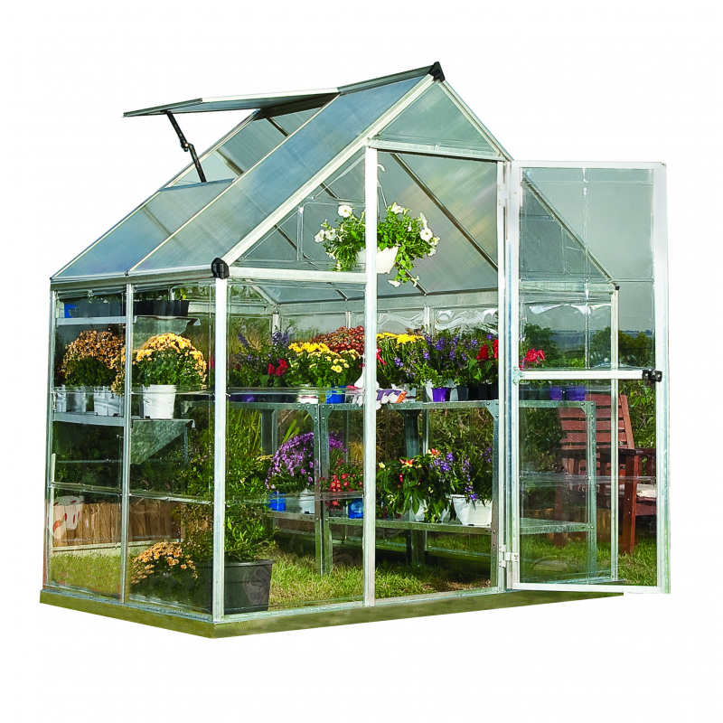 Palram 6x4 Hybrid Greenhouse Kit - Silver (HG5504)
