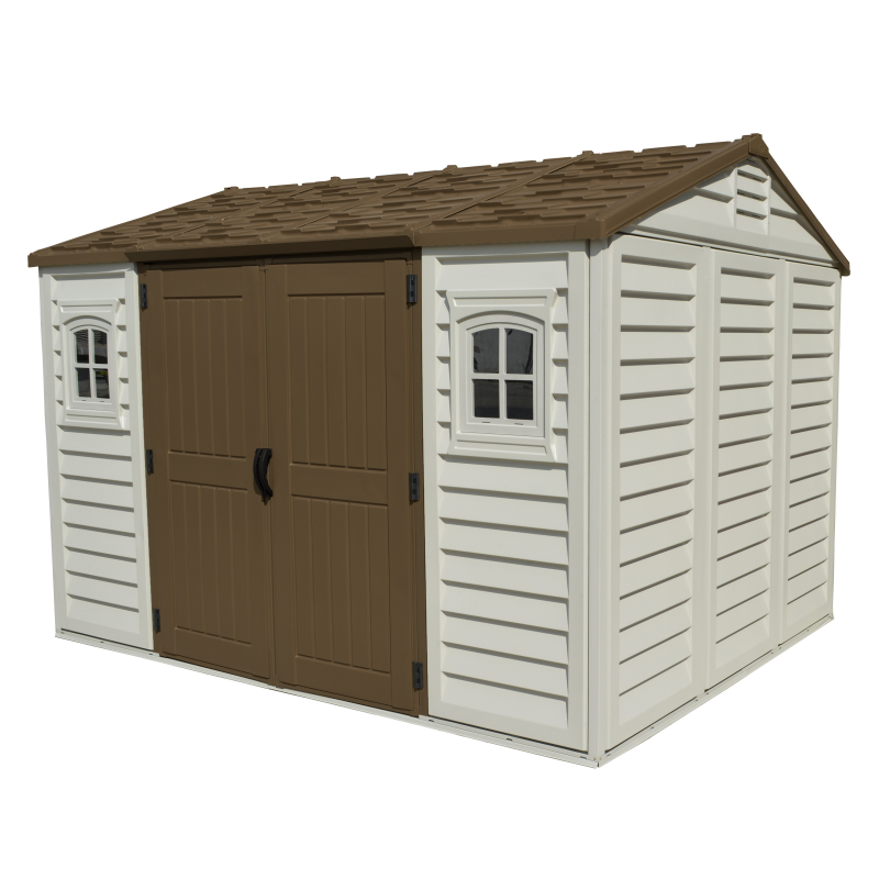 Duramax 10.5x8 Apex Vinyl Shed w/ Foundation Kit (30216)