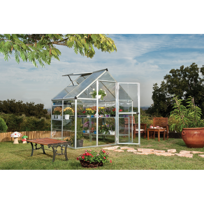 Palram 6x4 Hybrid Greenhouse Kit - Silver (HG5504)